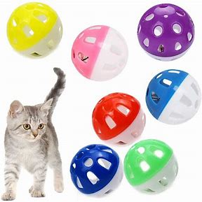 Cat Toy Ball ( Pack of 6 plastic  toy balls for cat )